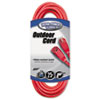 Vinyl Outdoor Extension Cord, 25ft, 15 Amp, Red