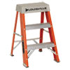 Fiberglass Heavy Duty Step Ladder, 28.28", Orange, 2 Steps