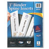 3" Binder Spine Inserts, 15/PK