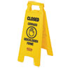 Rubbermaid(R) Commercial Multilingual "Closed" Folding Floor Sign