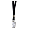 Deluxe Lanyards, Clip Style, 36" Long, Black, 24/Box