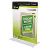 Clear Plastic Sign Holder, Stand-Up, 8 1/2 x 11