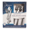 Heavyweight Plastic Cutlery Combo: Fork, Knife, Spoon; Silver, 75/Pack