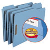 Folders, Two Fasteners, 1/3 Cut Assorted Top Tab, Letter, Blue, 50/Box