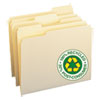 Smead(R) 100% Recycled Manila Top Tab File Folders