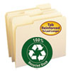 Smead(R) 100% Recycled Reinforced Top Tab File Folders