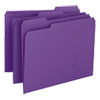 File Folders, 1/3 Cut Top Tab, Letter, Purple, 100/Box