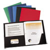 Two-Pocket Folders, Tang Clip, Letter, 1/2" Capacity, Dark Blue, 25/BX