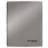 Side-Bound Guided Business Notebook, 8 7/8 x 11, Silver, 80 Sheets