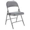 Steel Folding Chair with Two-Brace Support, Light Gray Seat/Light Gray Back, Light Gray Base, 4/CT