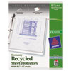 Avery(R) Recycled Economy Weight Clear and Semi Clear Sheet Protector