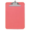 Plastic Clipboard with High Capacity Clip, 1" Capacity, Holds 8 1/2 x 12, Red