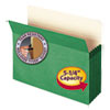 5 1/4" Exp Colored File Pocket, Straight Tab, Letter, Green