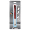 Dr. Grip 4 + 1 Multi-Function Pen/Pencil, 4 Assorted Inks, Burgundy Barrel