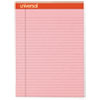 Fashion Colored Perforated Note Pads, 8 1/2 x 11 3/4, Legal, Pink, 50 Shts, 6/PK