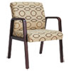 Alera Reception Lounge WL Series Guest Chair, 24.21" x 24.8" x 32.67", Tan Seat/Back, Mahogany Base