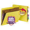 Smead(R) End Tab Colored Pressboard Classification Folders with SafeSHIELD(R) Coated Fasteners