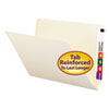 Straight Cut End Tab Folders, 9 1/2 Inch Front, Legal, Manila, 100/Box