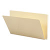 Folders, Straight Cut, Single-Ply Extended End Tab, Legal, Manila, 100/Box