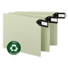 Green End Tab Guides, Blank, Horizontal Metal Tabs, Pressboard, Letter, 50/Box