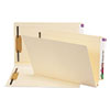 Heavy W-Fold Expansion Folders, Two Fasteners, End Tab, Legal, Manila, 50/Box