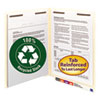 Smead(R) 100% Recycled Manila End Tab Folders with Fasteners