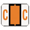 A-Z Color-Coded Bar-Style End Tab Labels, Letter C, Dark Orange, 500/Roll