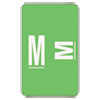 Alpha-Z Color-Coded Second Letter Labels, Letter M, Light Green, 100/Pack