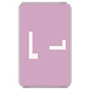 Alpha-Z Color-Coded Second Letter Labels, Letter L, Lavender, 100/Pack