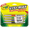 Dry Erase Marker, Bullet Tip, Fine, Assorted Colors, 4/Set