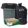 Recycled Can Liners, 55-60gal, 1.25mil, 38 x 58, Black, 100/Carton