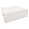 Bakery Boxes, White, Paperboard, 12 x 12 x 4, 100/Carton