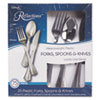 Heavyweight Plastic Cutlery Combo: Fork, Knife, Spoon; Silver, 75/Carton