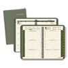 Recycled Weekly/Monthly Appointment Book, 4 7/8 x 8, Green, 2020