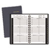 Weekly Appointment Book, Hourly Appointments, 3 3/4 x 6 1/8, Black, 2019