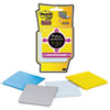 Notes Super Sticky, Full Adhesive Notes, 3 x 3, Ruled, Assorted New York Colors, 4/Pack