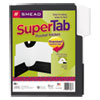 SuperTab Two-Pocket Folder, 11 x 8 1/2, Black, 5/Pack