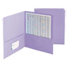 Two-Pocket Folder, Textured Heavyweight Paper, Lavender, 25/Box