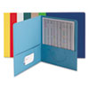 Two-Pocket Folder, Textured Heavyweight Paper, Assorted, 25/Box
