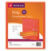 Poly String & Button Booklet Envelope, 9 3/4 x 11 5/8 x 1 1/4, Red, 5/Pack