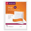 Poly String & Button Booklet Envelope, 11 5/8 x 9 3/4 x 1 1/4, Clear, 5/Pack