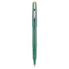 Razor Point Fine Line Marker Pen, Green Ink, .3mm, Dozen