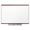 Prestige 2 Connects Total Erase Whiteboard, 48 x 36, Mahogany Color Frame