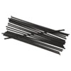 Single-Tube Stir-Straws, 5 1/4", Black, 1000/Pack