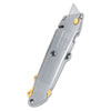 Quick-Change Utility Knife w/Retractable Blade & Twine Cutter, Gray