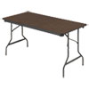 Economy Wood Laminate Folding Table, Rectangular, 60w x 30d x 29h, Walnut