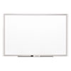 Classic Series Porcelain Magnetic Board, 48 x 34 1/4, White, Silver Alum. Frame