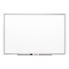 Classic Series Porcelain Magnetic Board, 60 x 36, White, Silver Aluminum Frame