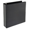 Deluxe Easy-to-Open Round-Ring View Binder, 3 Rings, 2" Capacity, 11 x 8.5, Black