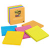Notes Super Sticky, Pads in Rio de Janeiro Colors, Lined, 4 x 4, 90-Sheet, 6/Pack